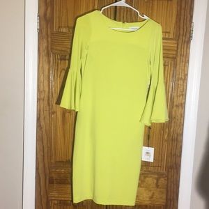 Calvin Klein Women’s 3/4-Peplum Sleeve Dress